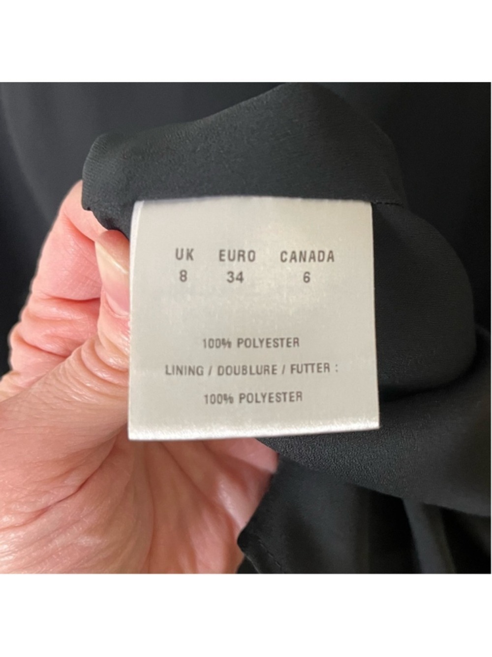 Black Cocktail Evening Dress Sheer Chiffon Midi Flowy Spaghetti Straps Petite S - Picture 7 of 8
